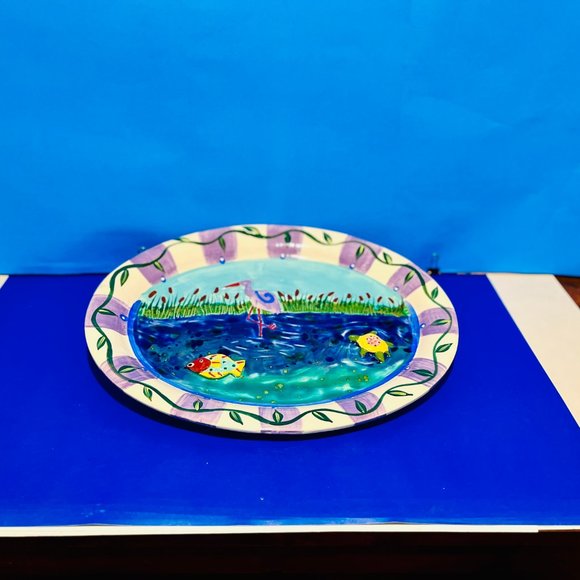 NEW… 18” Nautical Serving Platter, by Chesapeake Bay Company, Decorative Ceramic - Picture 15 of 16